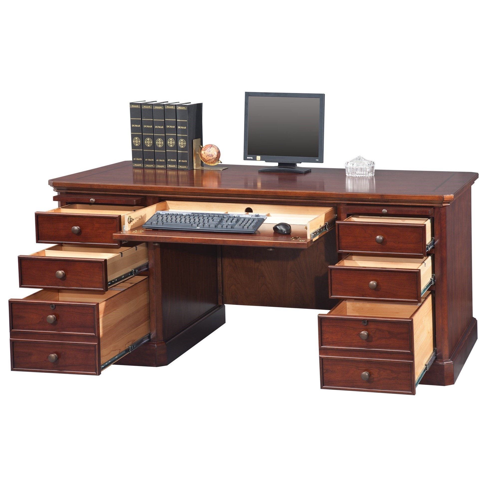 Winners Only Canyon Ridge Transitional 68" Double Pedestal Desk with
